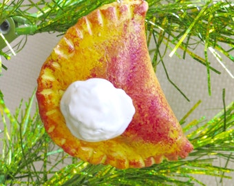 Crochet Pierogi Christmas Ornament