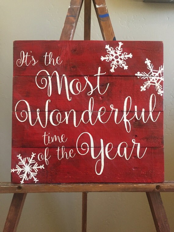 Its The Most Wonderful Time Of Year Reclaimed Wood Sign