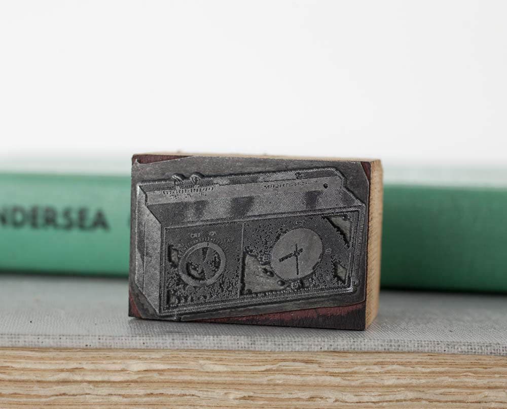 Vintage Thermostat Letterpress Printing Block Stamp, Advertising Cut