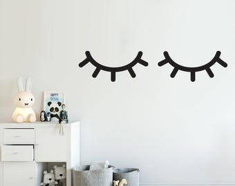 Sleepy Eyes decal - Choose Your Color, Sleepy Eyes Stickers, Closed Eyes Decals, Sleeping Eyes Decals