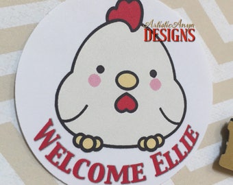 Year of the Rooster 2" Custom Favor Tags - Digital File - DIY Printable - Red Egg & Ginger Party