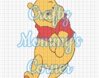 Winnie the Pooh Graphghan, Crochet Graphghan, Afghan Pattern, Kids Afghan