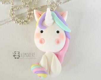 Unicorno, Unicorn, Necklace or Keyring, Collana o portachiavi