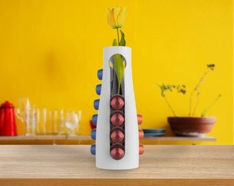 Nespresso Coffee Capsule Vase with glass Tube for a flower