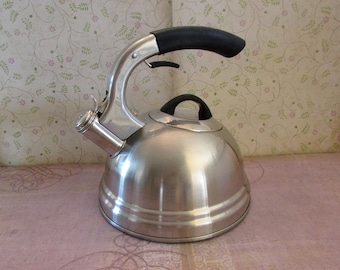 Vintage Professional Quality Calidad Whistling Tea Kettle Stainless Steel 843915