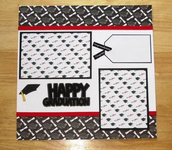 Graduation Scrapbook Page Graduation Scrapbook Layout 12 x