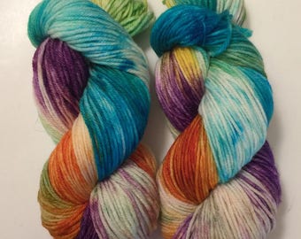 Hand Dyed Yarn worsted weight | 100% superwash merino wool | 100 gr | Annie's Song | super soft Free US shipping