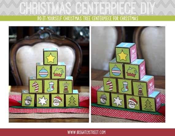 Christmas Centerpiece DIY Project Christmas-in-a-Box #LIGHTtheWORLD