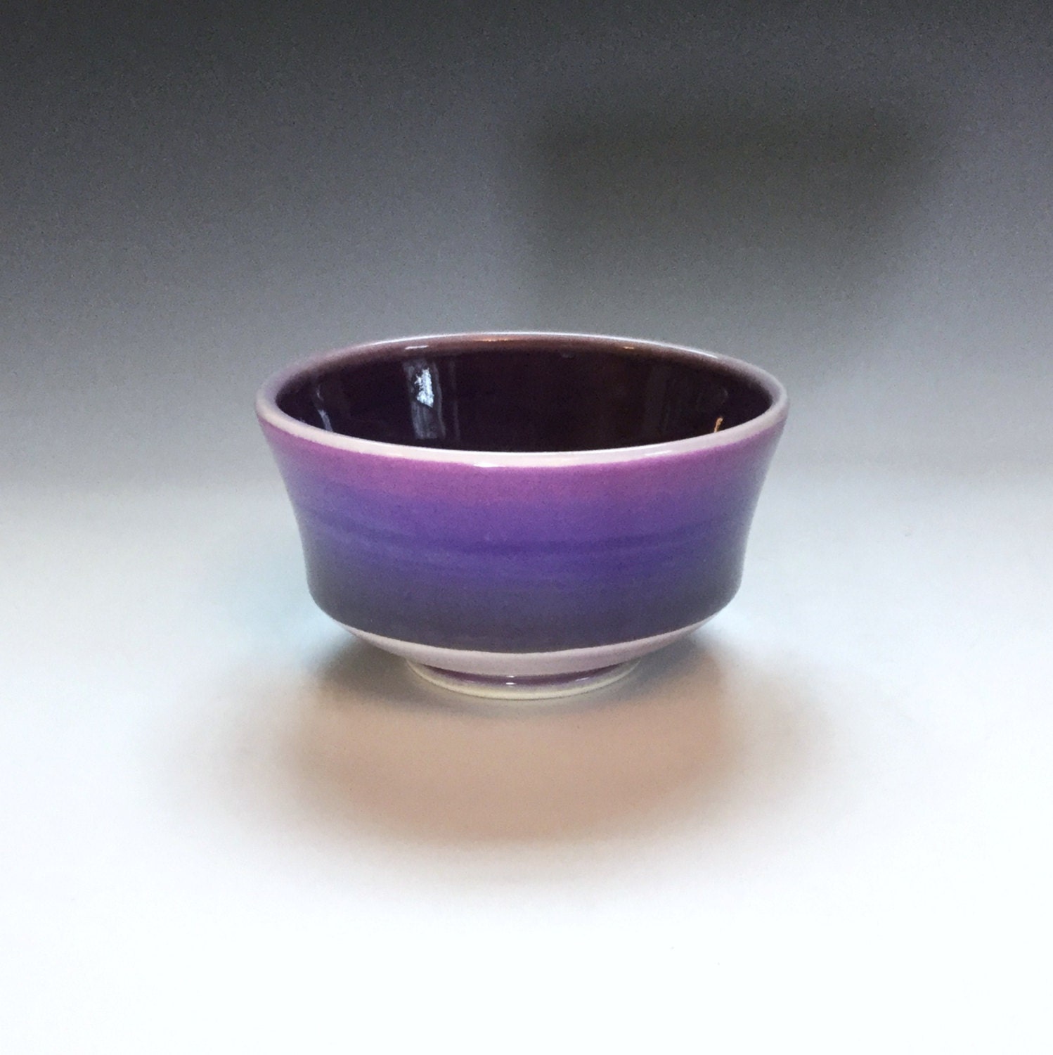 Small Ceramic Bowl Purple Ombré Bowl by AllisonGlickCeramics