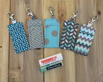 Set of 5 Chapstick Holder - Lip Balm Holder - Lipstick Holder - Chapstick Cozy - Lip Balm Cozy - Lipstick Cozy