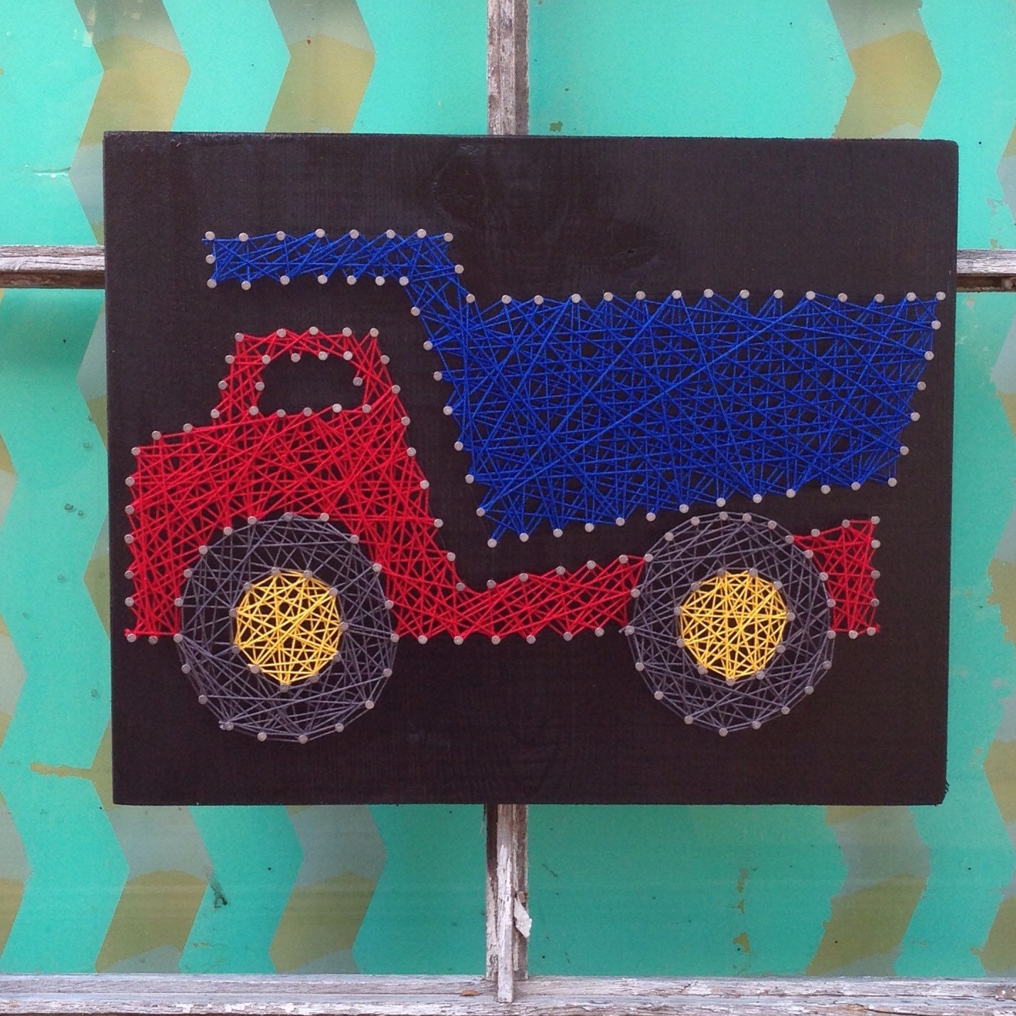 String Art Dumptruck Construction Wall Art String Art Truck