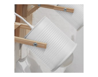Wall lamp / sconce light , mat white... eco friendly and handmade : recycled from tomato can ! OFFER / PACKS for more units ! ( 2 - 10 )