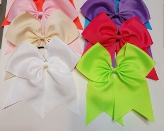 2 Cheer Bows ~ choice color hair bow ~ Cheer Bow, Varsity Cheerleading Ponytail Bow