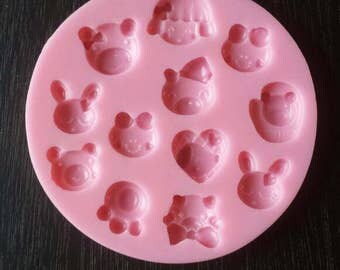 Cute tiny face mold - animal face mold