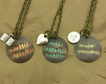 Angelica, Eliza, Peggy Schuyler Sisters Hamilton necklaces