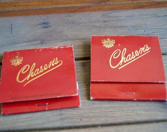 Vintage Chasen's Restaurant Matchbook Covers - Los Angeles Restaurant Lot of 2