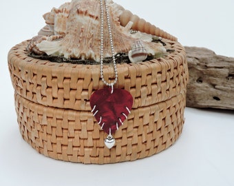 Guitar Pick With Heart Charm Necklace, Guitar Pick Necklace, Guitar Pick Jewelry, Valentines Day Gift