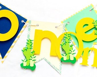 Cactus first birthday smash cake set, cactus birthday decorations, cactus highchair banner, cactus cake topper, cactus smash cake