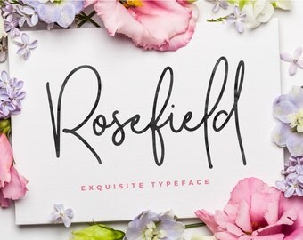 Calligraphy font Modern font Calligraphic font Wedding font Handwritten font Font instant download Font Digital font Instant Rosefield