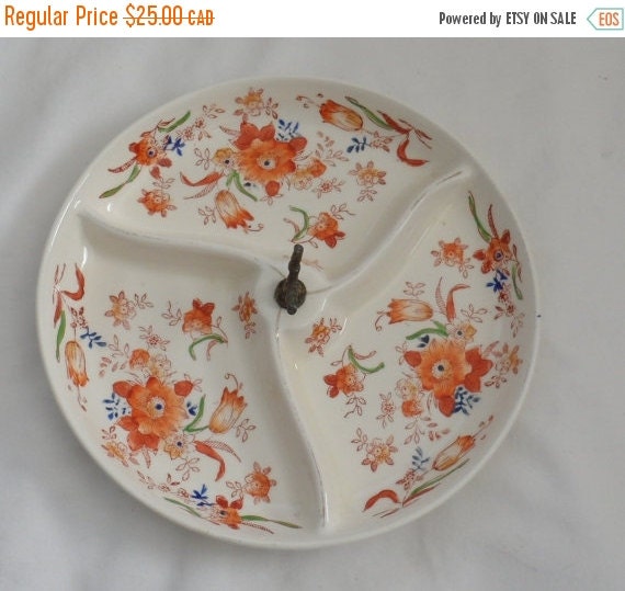 VINTAGE CONDIMENT DISH/Made in Japan/1950's Relish or by BYGONERA