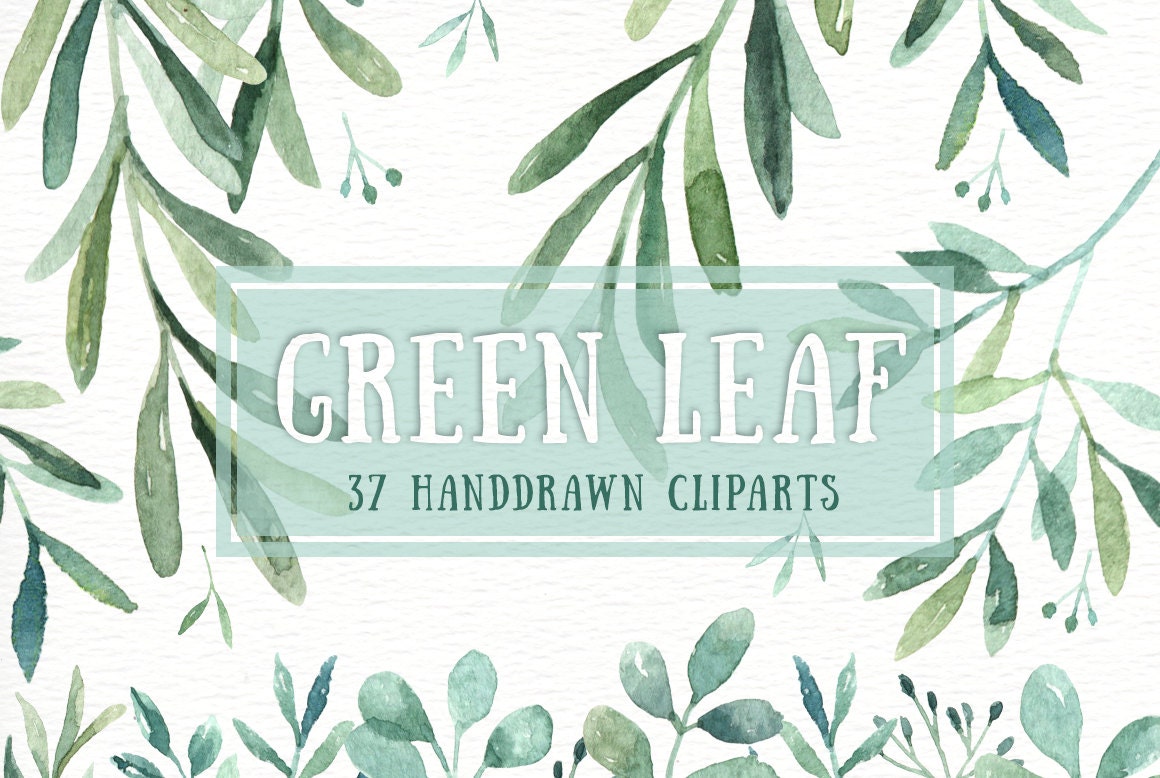 vector art wreath flower vintage Green flower Watercolor watercolor Leaf clipart,