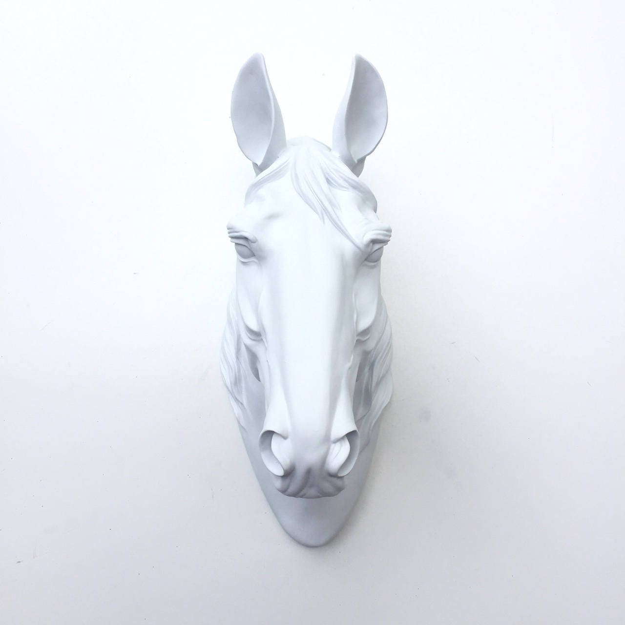 ANY COLOR or WHITE Horse Head Wall Mount // Faux Taxidermy