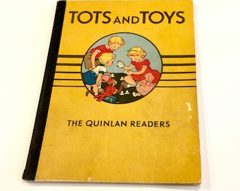 Quinlan PRE-PRIMER Basic Reader, Tots & Toys, Jane David Billy, Winky the Monkey, by Myrtle Banks Quinlan, Pictures Kay Draper, Circa 1940s