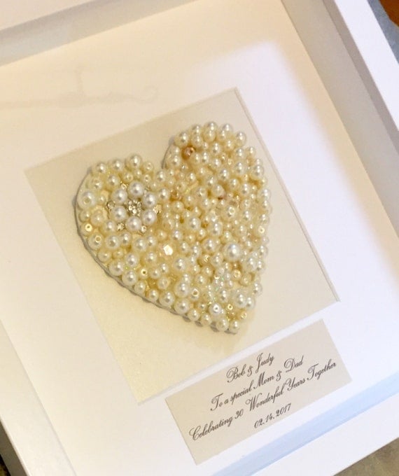 30th pearl wedding Anniversary Gift, Pearl Wedding Anniversary Present ...