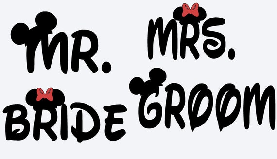 Download SVG, disney, mr, mrs, bride, groom, disney wedding, mouse ...