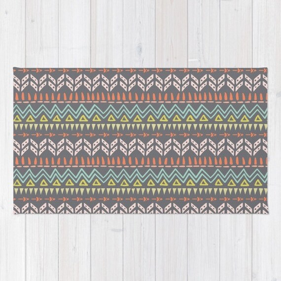 Tribal Print rug boho decor 3x5 4x6 area rug bath mat girls
