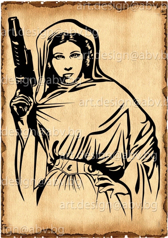 Vector STAR WARS Princess Leia ai eps pdf svg dxf png