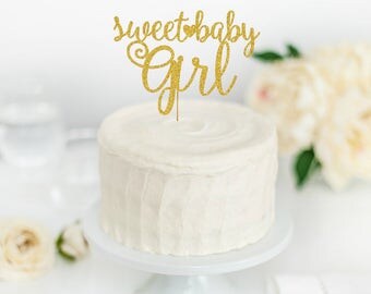 Sweet Baby Girl Cake Topper - Mom to Be - Baby Shower Cake Topper - Baby Shower Decorations - Baby Shower Decor - Baby Girl Shower Decor