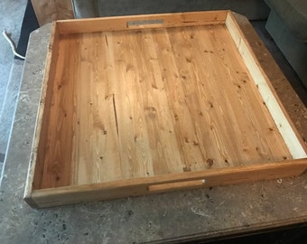 Rustic Ottoman Tray, Wooden Tray, Serving Tray, Coffee Table Tray, Rustic Ottoman Tray Decor, Rustic Serving Tray