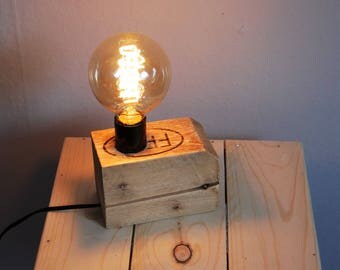 Reclaimed wood lamp