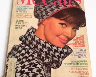 Vintage October 1964 McCall’s Magazine Vintage Magazine, Old Magazine, Vintage Ads, Audrey Hepburn My Fair Lady Old Ads Retro Fashion Decor