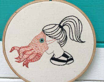 Beginner Embroidery Kit, Complete Beginner Kit, SquidGirl Kit