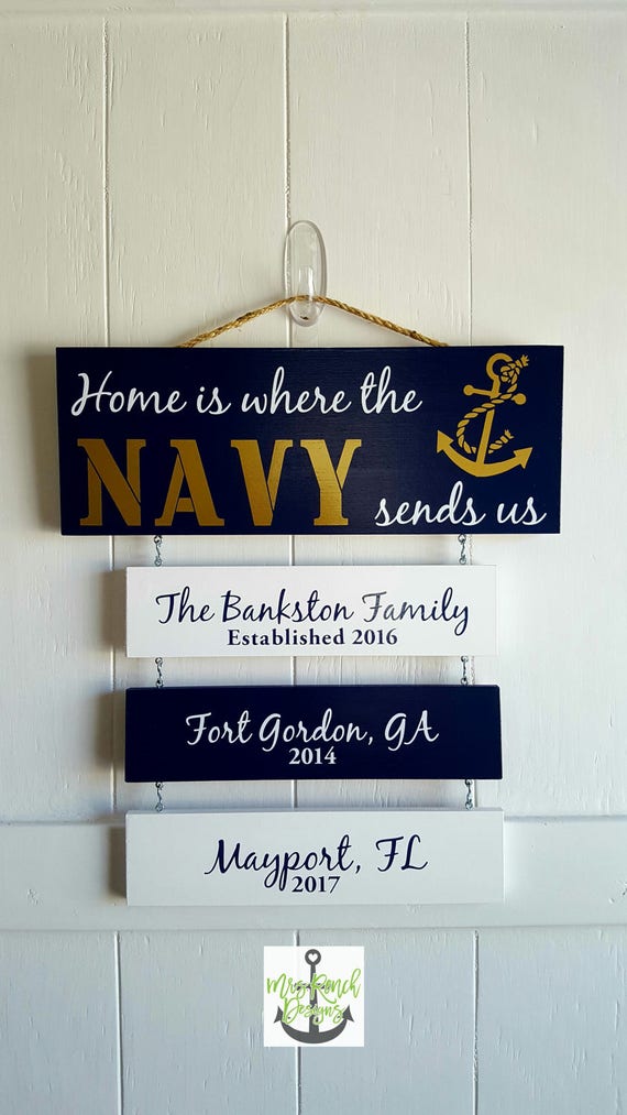 Home is where the Navy sends us Navy Sign Patriotic Wall