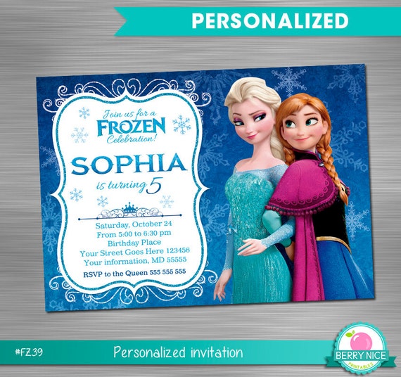 FROZEN INVITATION Frozen Birthday Invitation Frozen Party