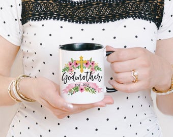 Godmother Mug - Personalized Godmother Coffee Mug - Mug for Godmother - Godmother Gift - Christian Mug - Custom Godmother Mug