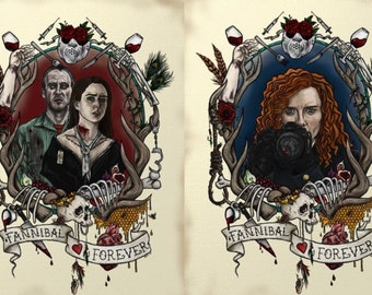 Hannibal 'Fannibal Forever' Tattoo Inspired Postcards - Set of 6