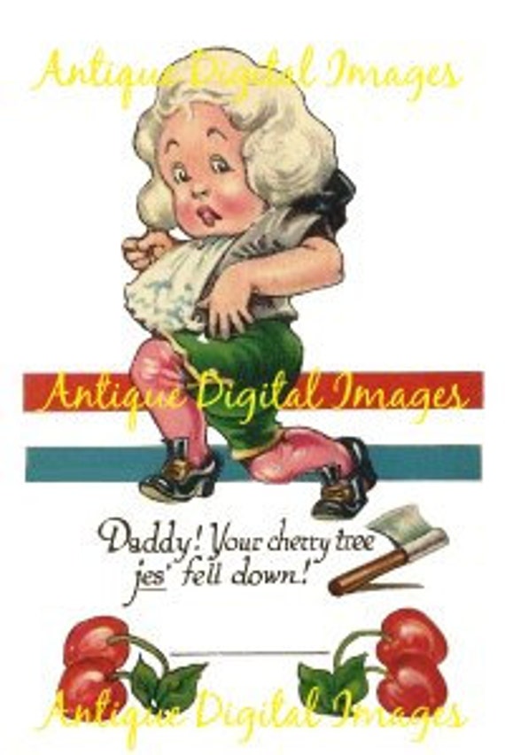 Digital Download WASHINGTON Cherry Tree President's Day