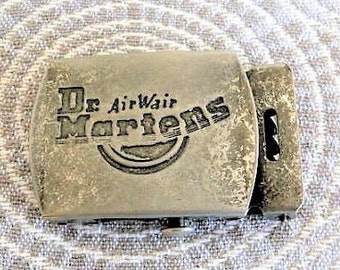 Dr Martens -- Old Beat Up Vintage Metal Belt Buckle .... Unique & Collectible