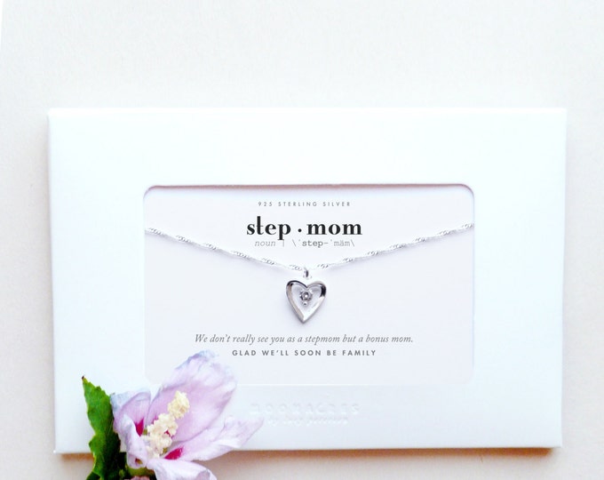 Stepmom | Custom Customized Personalized Message Card | Gift for New Future Step Mom Step Mother | Wedding Engagement Rehearsal Dinner Gift