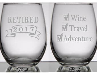 Retirement Gift for Women, Retirement, Retirement Gifts Women, Retirement Wine Glass, Retirement Gift for Man, Retirement Gift for Her