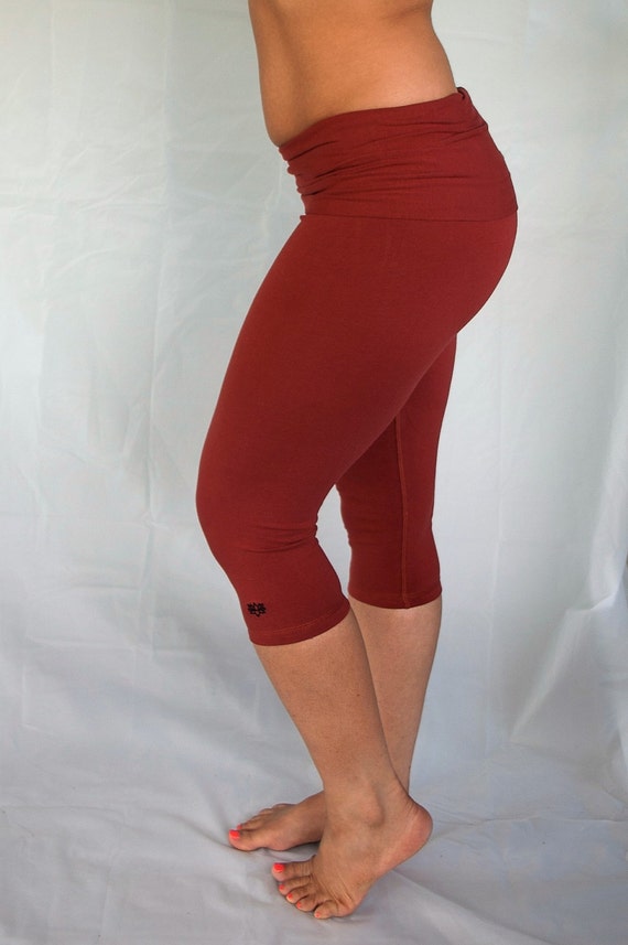 3 4 pants yoga length Pants/Yoga/Yoga Fitness Tights/Yoga Yoga Length Rust 3/4