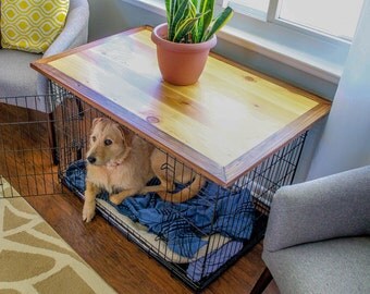 Dog Crate Topper, End Table, Living Room Furniture, Home Decor, Dog Crate, Pet Accessories, Dog Accessories