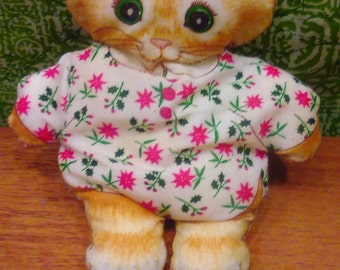 Vintage Cat Rag Doll, Vintage kitty cat rag doll, fabric stuffed doll, kitten doll, vintage doll, vintage toy
