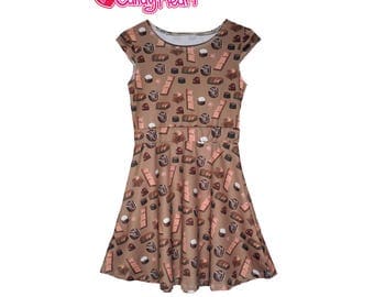 Kids Candy Dress Kids Chocolate Dress Chocolate Dress Girls Chocolate Candy Dress Sweets Children *****MTO, Month****