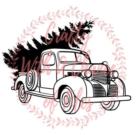 Download Vintage Christmas Tree Truck SVG Christmas Tree SVG Vintage Truck SVG Christmas Sign Svg Holiday ...