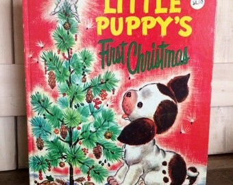 1973 The Poky Little Puppy's First Christmas Big Golden Book